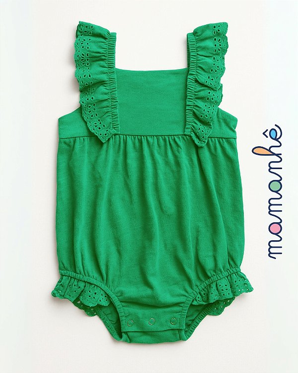 Macacão Romper Carters Menina Verde Esmeralda