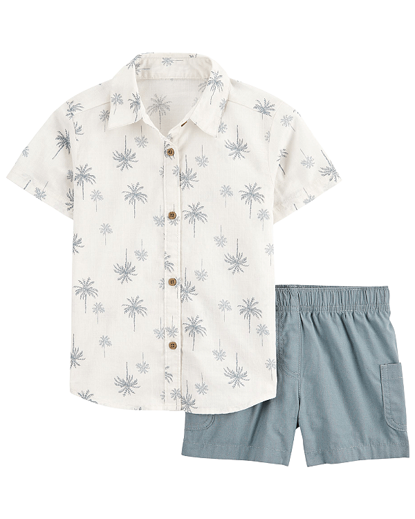 Conjunto Verão Menino Camisa Palm Tree Carters