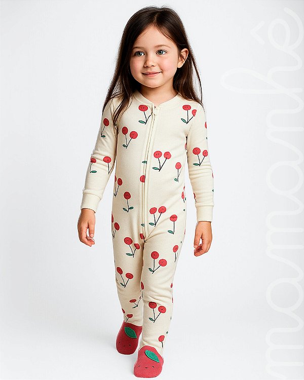 Macacão Pijama Algodão Ma Cherry