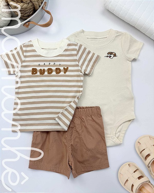 Conjunto Verão Bebê Menino Cachorrinho Buddy Carters