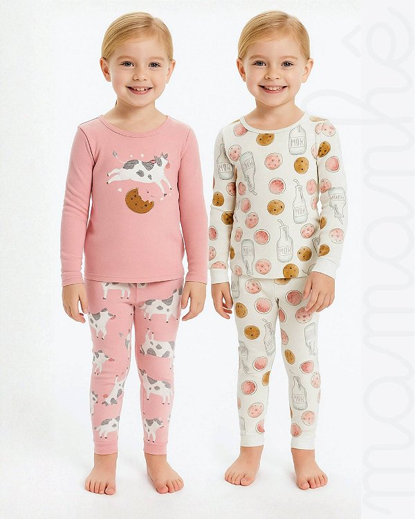 Kit Pijama Infantil Carters 4 Peças Cookie Dream