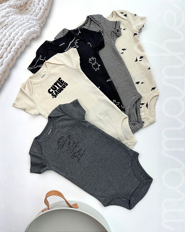 Kit Body Manga Curta Baby Saurus