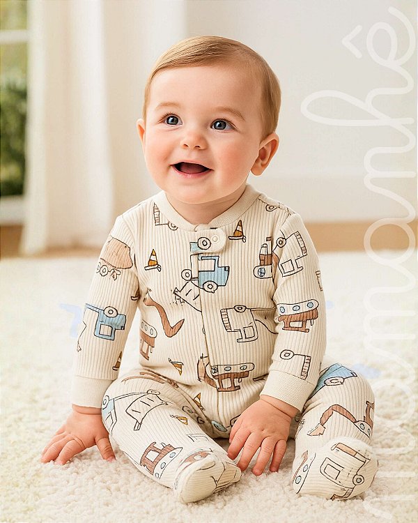Macacão Bebê Carters Canelado Mini Construtor
