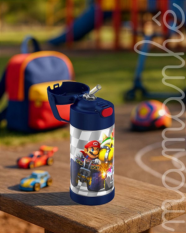 Garrafa Térmica Infantil Thermos Super Mario