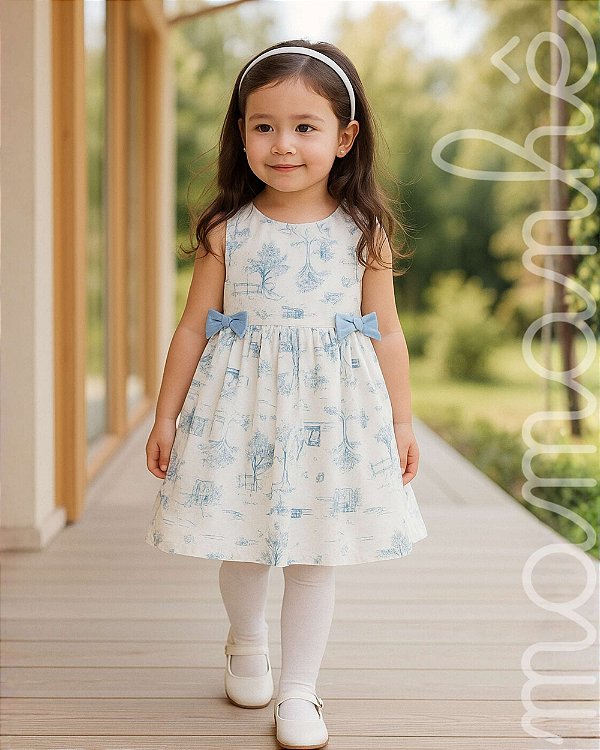 Vestido Infantil Carters Azul Suave