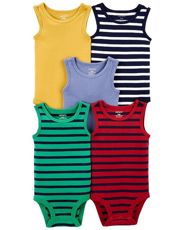Kit Body Regata Carters Multi Cor