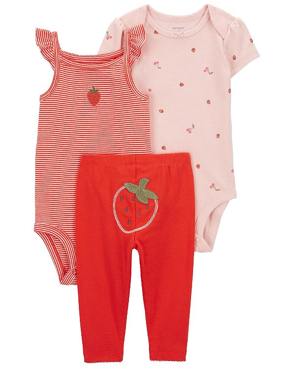 Conjunto Bebê Carters Body e Calça Moranguinho