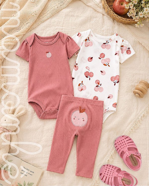 Conjunto Bebê Carters Body e Calça Maçãzinha
