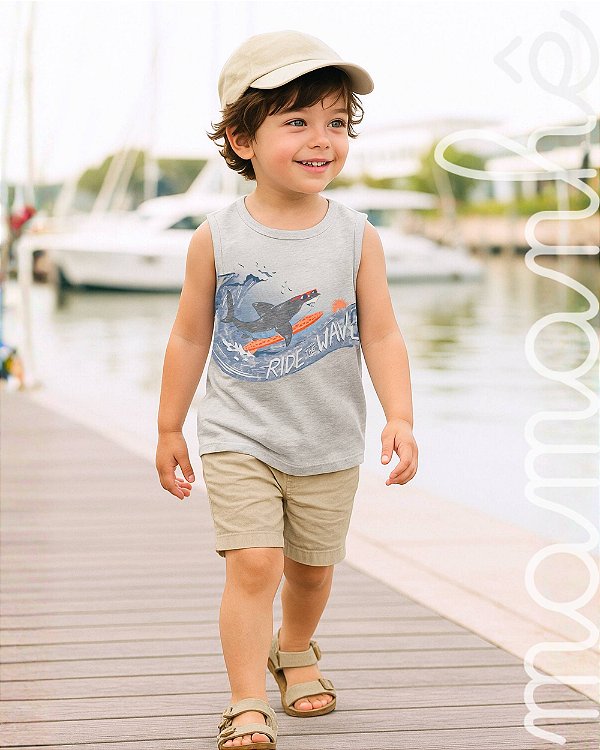 Camiseta Infantil Carters Regata Ride the Wave