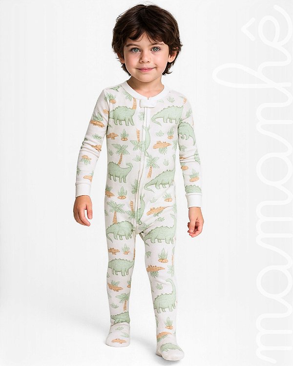 Macacão Pijama Carters Algodão Dino Adventure