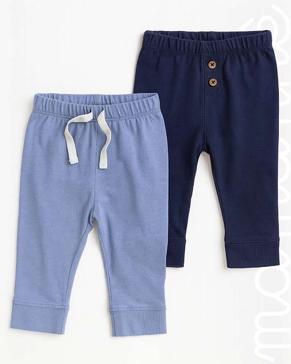 Kit Calça Bebê Carters Azul / Marinho