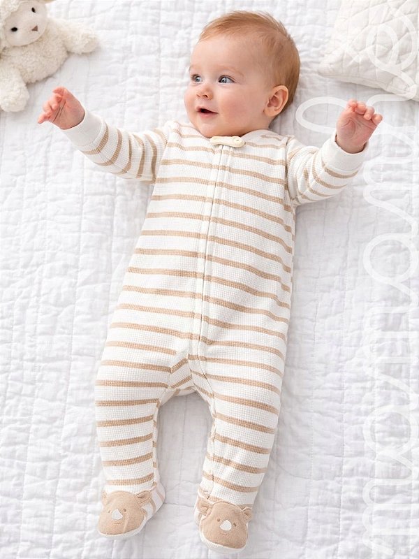 Macacão Bebê Carters Rinoceronte Bege