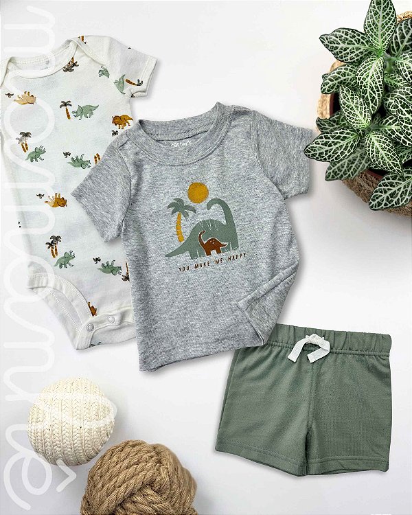 Conjunto Carters 3 peças Verão Menino Jurassico
