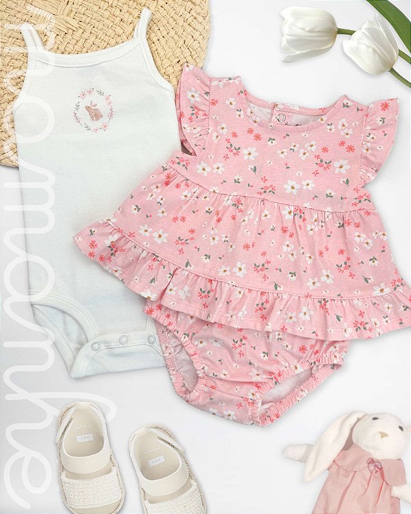 Conjunto Carters Verão 3 Peças Menina Floral