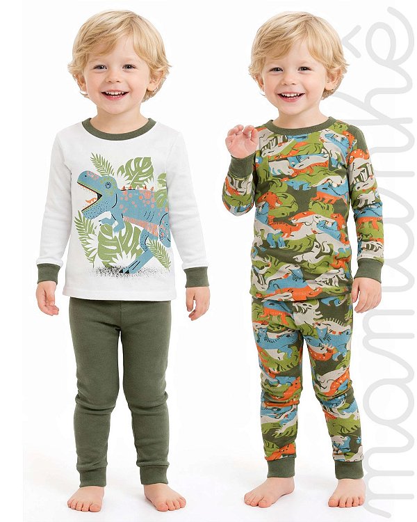 Kit Pijama Infantil Carters 4 Peças Jurassic