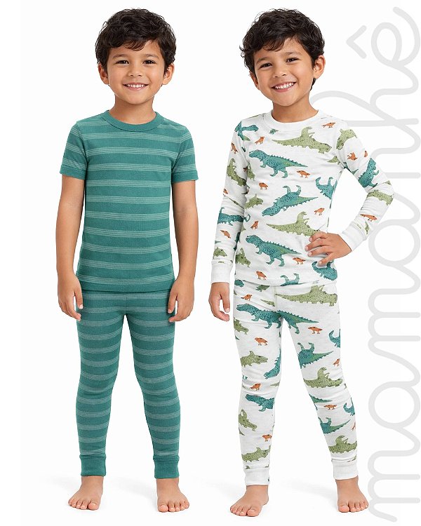 Kit Pijama Infantil Carters 4 Peças Dinoland