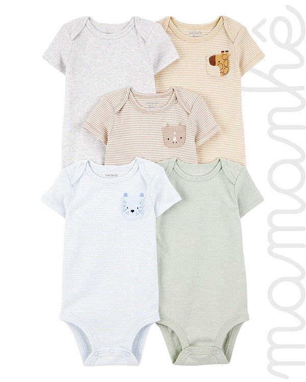 Kit Body Carters Manga Curta Boy Animals