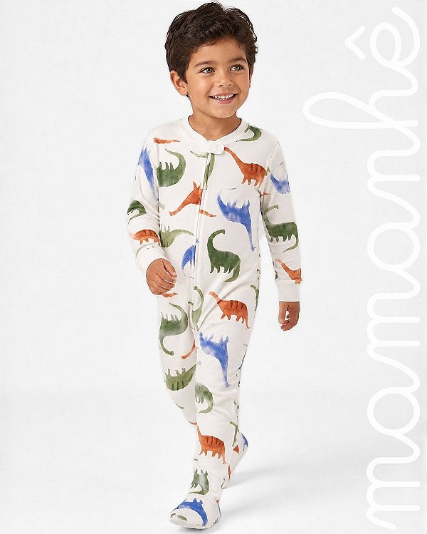 Macacão Pijama Carters Veludo Dino Adventure