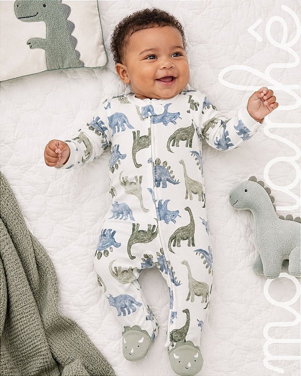 Macacão Bebê Algodão Carters Dinossauros