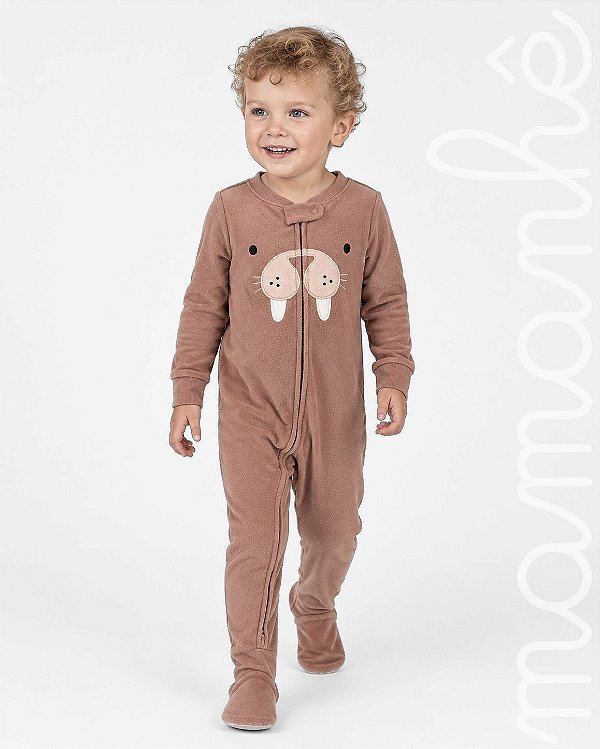 Macacão Pijama Carters Fleece Morsa