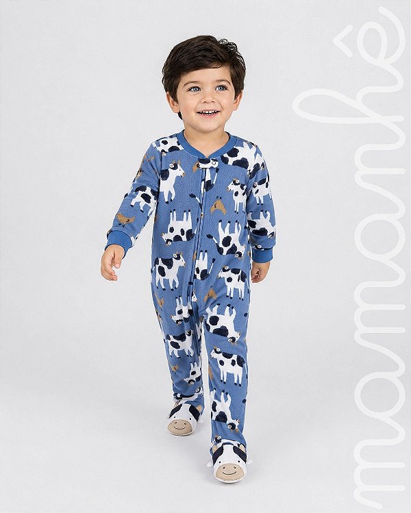 Macacão Pijama Carters Fleece Fazendinha