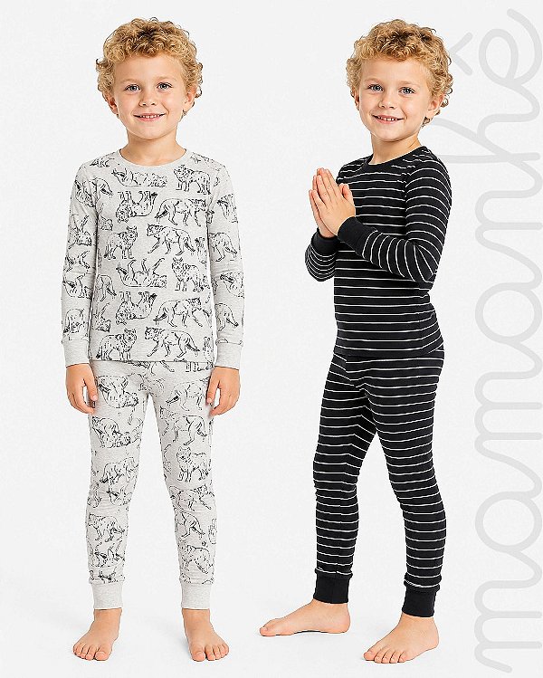 Kit Pijama Carters Kids 4 Peças Lobos