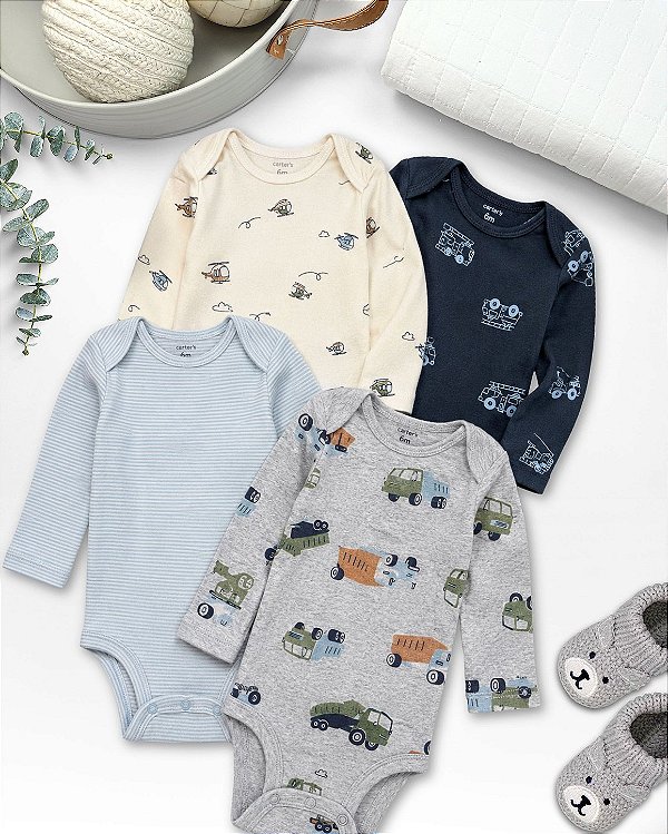 Kit Body Carters Manga Longa Veículos