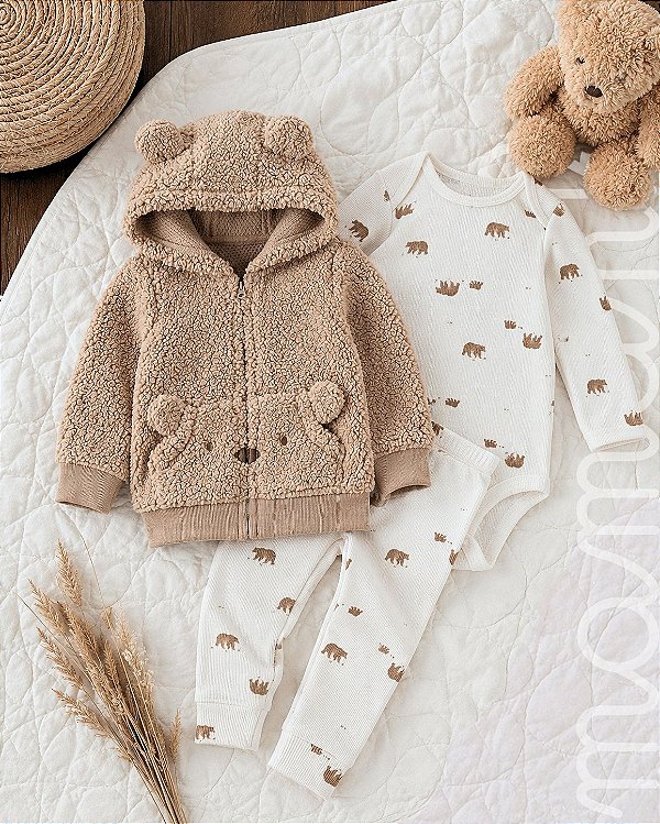 Conjunto Bebê Carters com Agasalho Papai Urso