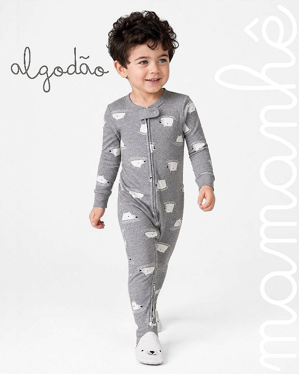 Macacão Pijama Carters Algodão Ursinho