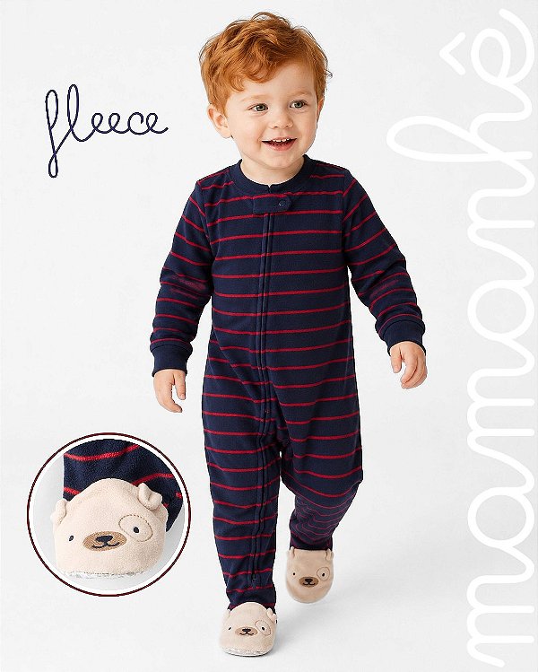 Macacão Pijama Carters Fleece Buldog