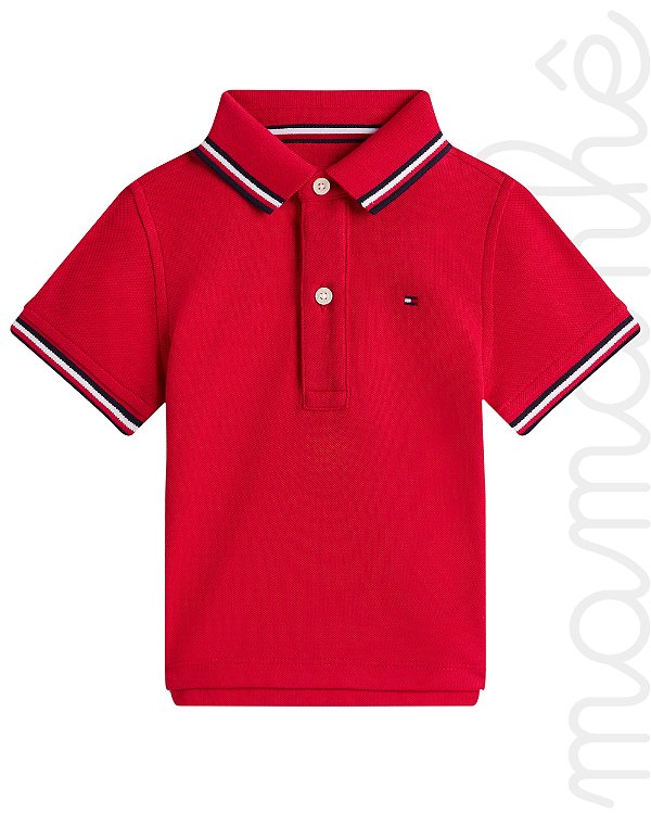 Camiseta Infantil Tommy Hilfiger Polo Vermelho