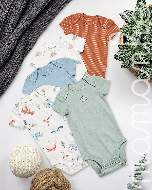 Kit Body Carters Manga Curta Jurassic Dreams