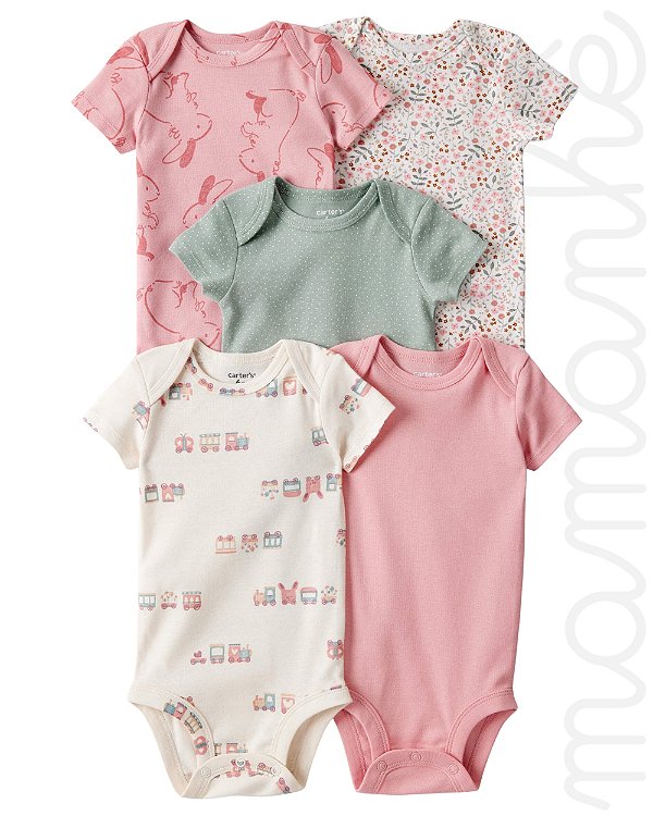Kit Body Carters Manga Curta Trenzinho