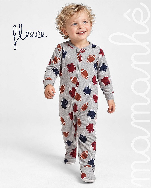 Macacão Pijama Carters Fleece Futebol Americano