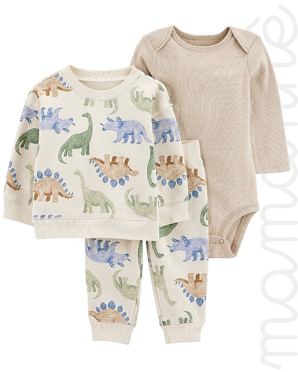 Conjunto Bebê Carters com Agasalho Dinossauros