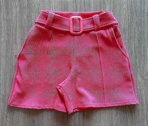 Shorts em Crepe com Elastano Salmão