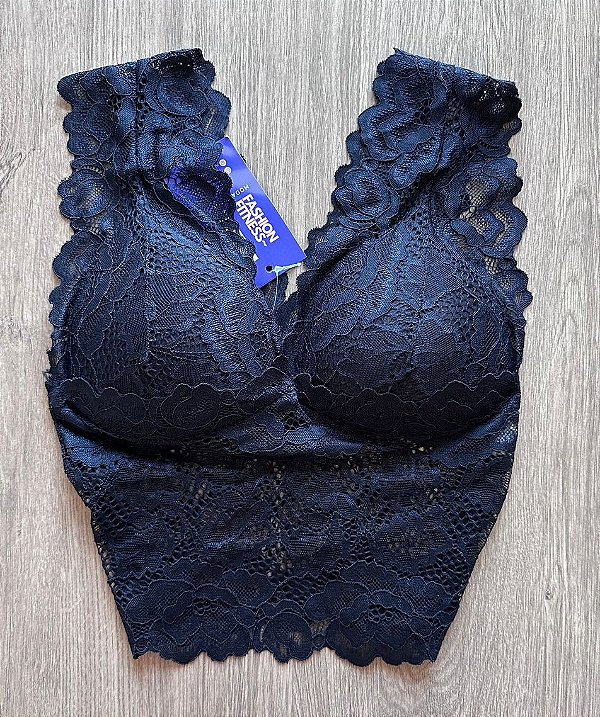 Cropped em Renda Preto