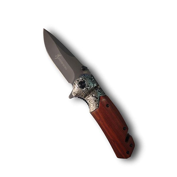 Canivete Tático Cabo Detalhe/ Madeira Browning X83