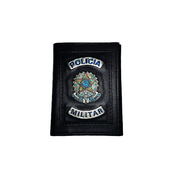 Carteira Polícia Militar (Brasão de Metal)