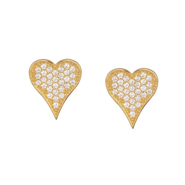 Brincos da coleção DOTS OF LOVE em ouro 18k e brilhantes