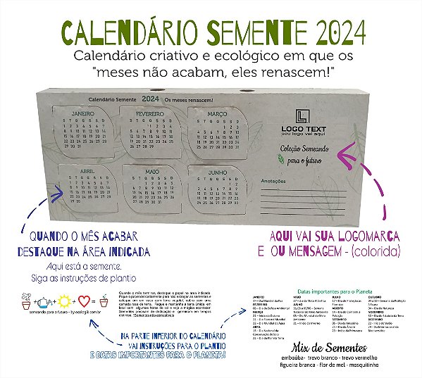 Calendário Sementes - 2024