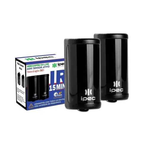 Mini Sensor de Barreira IPEC IR 15 Feixe Simples Infravermelho 15 Metros