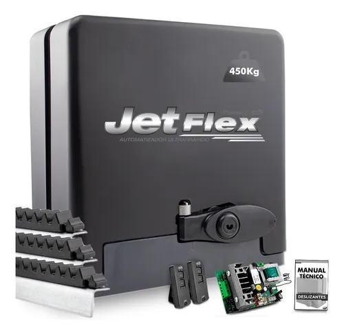 Kit Portão Eletrônico Motor Ppa Jetflex Deslizante 450kg 4s