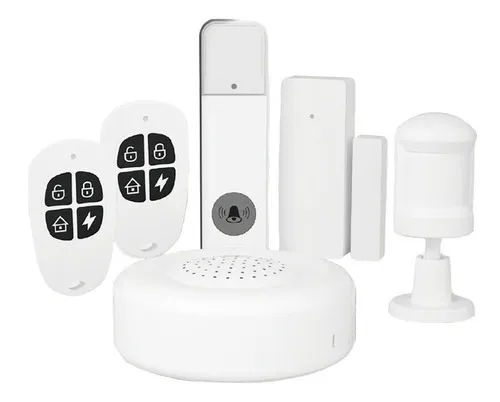 Kit Alarme Inteligente WiFi Alexa Google Sensor Porta Movimento