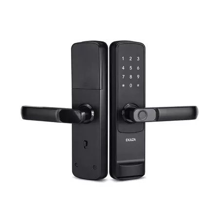 Fechadura Digital 5 em 1 + Instalação /Com Biometria, Bluetooth, Senha Touch, Chave e Tag