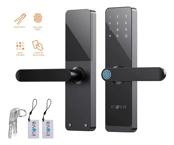 Fechadura + Instalação / Nova Smart Lock Com Chave MI Cartão Voz Campainha NFC Senha Virtual