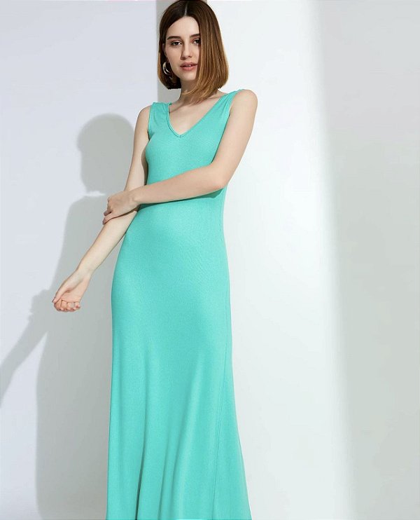 Vestido Longo Canelado
