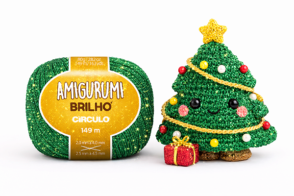 Amigurumi brilho - Tons verdes