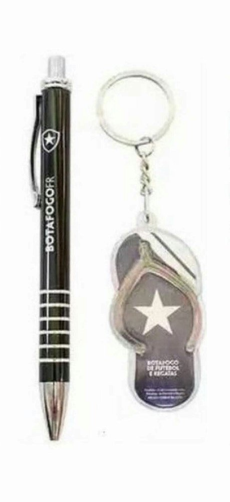 Caneta com chaveiro oficial do Botafogo