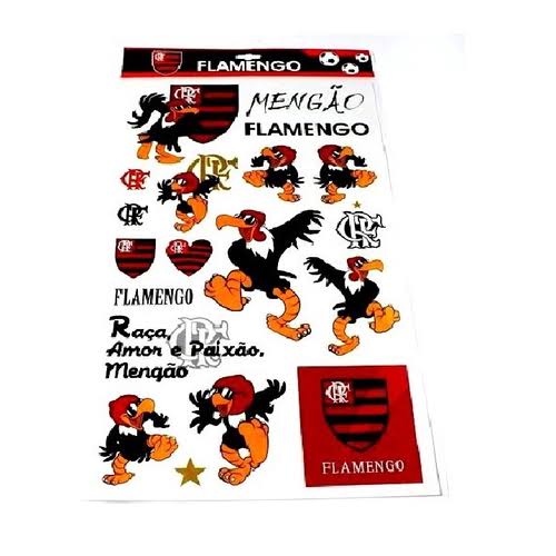 Folha Adesiva do Flamengo 3 un. (produto oficial licenciado)